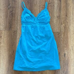 Y2K Cosabella Slip Dress Babydoll Italy Cotton Lace Blue Womens S Intimates